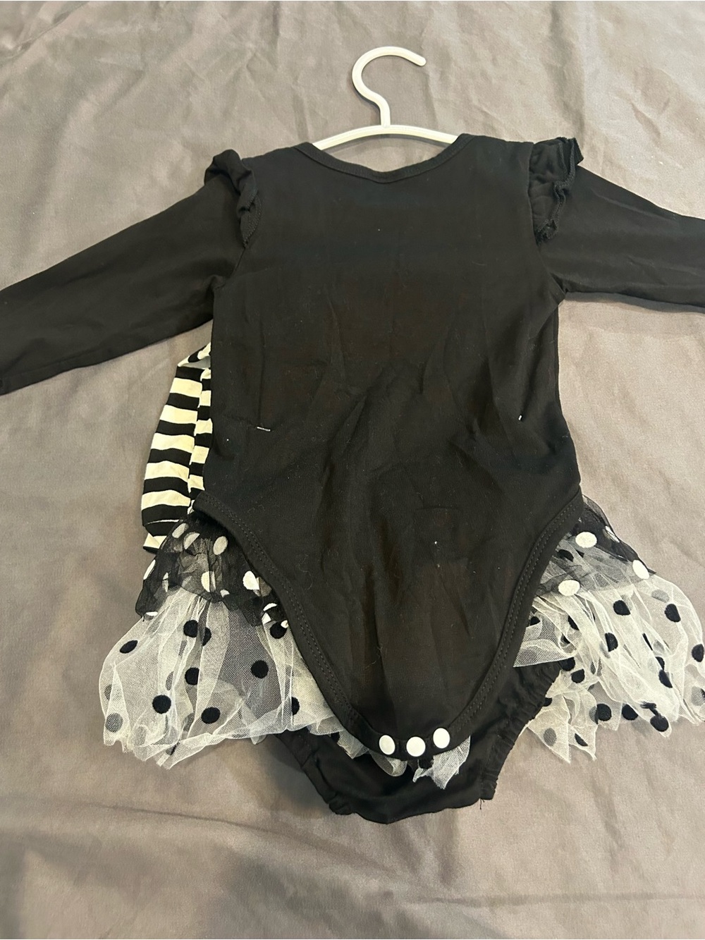 Black "Happy Halloween" Tutu Costume Set for Kids 6-12 mos - Picture 5 of 6
